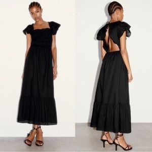 ZARA | OPENWORK EMBROIDERED DRESS